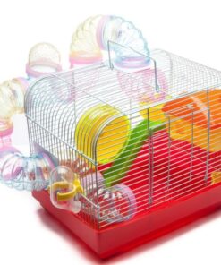 Hamster Cage with Accessories - Red