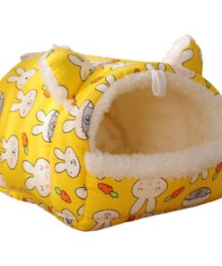 Hamster Nest Cozy Hamster House Small Animal Pet Sleeping Bed Small Animals - yellow rabbit