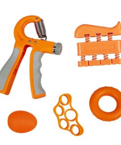 Hand Grip Strength Trainer Strengthener Training Kit - 5 Pack - Orange