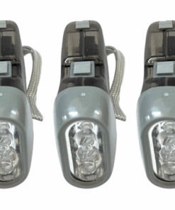 Hand Pressing Power Flashlight 3 Led Pack of 3
