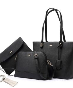 Handbag 3 in 1 Calista and Stylingo Keyring - Black