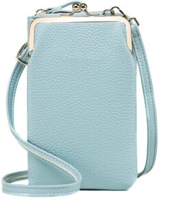 Handbag Cross Body Phone Holder Purse - Light Blue