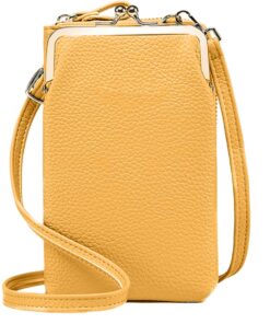 Handbag Cross Body Phone Holder Purse - Mustard
