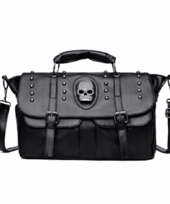 Handle Shoulder Bag Personality Punk Rivet Satchel Tote Bag