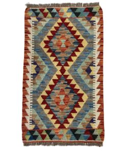 Handmade Afghan Small Kilim Chobi Rug - 90 x 60 cm