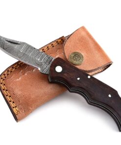 Handmade Damascus Steel Folder- Rosewood - KK-FN0010