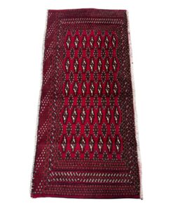 Handmade Hamadan Persian Red Rug - 130 x 60 cm