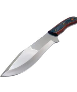 Handmade High Carbon Steel Clip Point Hunting Knife - Orange & Black