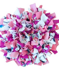 Handmade Pet Snuffle Mat - pink and white