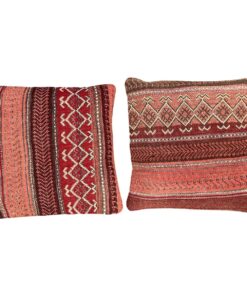 Handmade Woolen Pink Kilim Rustic Scatter Cushion - Set of 2