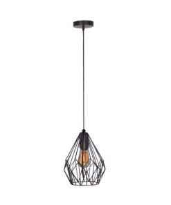 Hanging Light Metal Wire Pendant Black