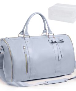 Hanging Suitcase Traveling Duffel Bag Garment Bag for Coat Suits Dress - Blue