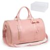 Hanging Suitcase Traveling Duffel Bag Garment Bag for Coat Suits Dress - Pink