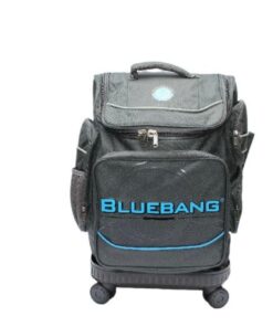 Hard Base -Blue-Bang 4Wheels School Trolley Bag-XL Size-21Inch - Grey