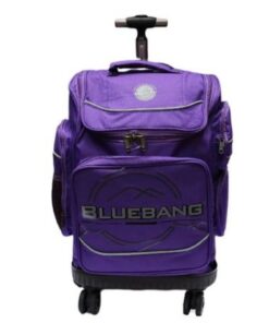 Hard Base -Blue-Bang 4Wheels School Trolley Bag-XL Size-21Inch - Purple