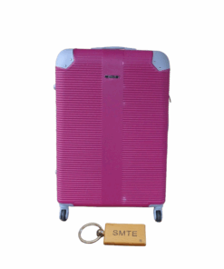 Hard Outer Shell Luggage 23" with Smte Keyring - Hot Pink