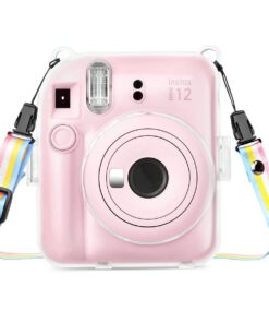 Hard Shell Cover with Removable Rainbow Shoulder Strap for Instax Mini 12