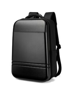 Hard Shell Large Capacity Business Travel Backpack - Black