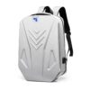 Hard Shell Large Capacity Travel Business Men Backpack Laptop Backpack - Silver
