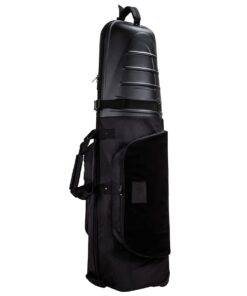 Hard Shell Top Foldable Golf Club Air Travel Bag with Pulleys -Black