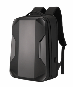 Hardshell Waterproof Travel Laptop Anti-theft Gaming Backpack with USB Port - Black