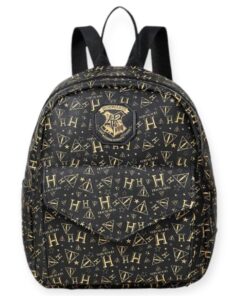 Harry Potter Black & Gold Hogwarts Backpack