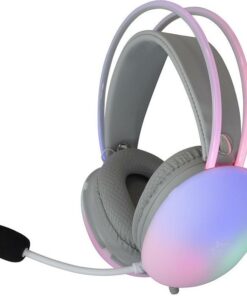 HAVIT - H2037d - RGB Wired Headphones With Noise Cancelling Mic - White