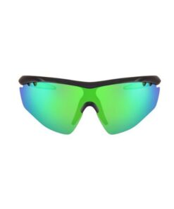 HAWKEYE High-Performance Sports Sunglasses - MATTE BLACK FRAME WITH GREEN REVO LENS