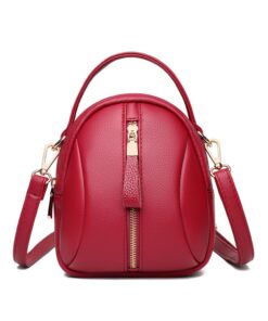 HB-6005, PU Ladies Handbag - Red