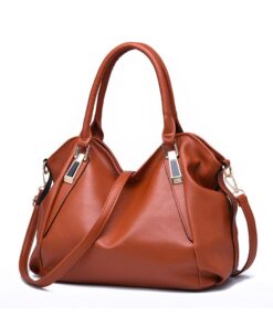 HB-LH255, PU Ladies Handbag - Brown