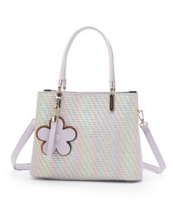 HB-Z8109, Braided series Ladies PU Handbag - Purple