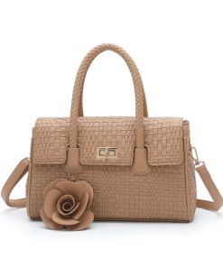 HB-Z9911-1, Braided series Ladies PU Handbag - Brown