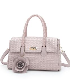HB-Z9911-1, Braided series Ladies PU Handbag - Pink