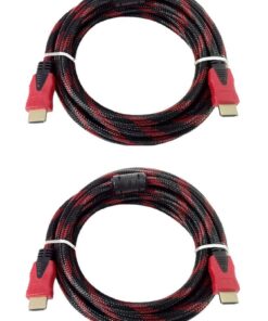 HDMi Cable Braided 5m - Black & Red - 2 Pack