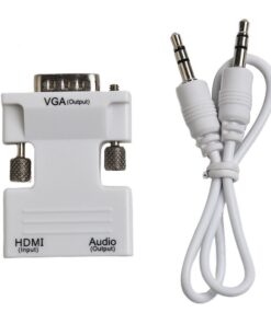 HDMI- VGA Converter with 3.5MM Audio Cable Adapter 1080P for PC Laptop