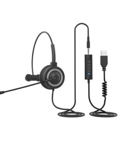 Head-Mounted Business Earphones Office Headphone With Noise Cancelling Mic