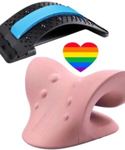 Health Pain Relief Neck Relaxer & Back Stretcher With Heart Sticker - Pink