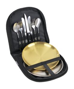 Heartdeco 10 Pieces Camping Tableware Cutlery Set for 2
