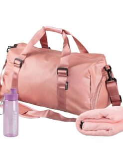 Heartdeco 35L Lady Gym Duffel Bag Set With Water Bottle & Microfiber Towel
