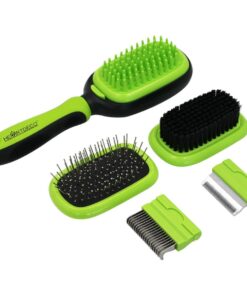 Heartdeco 5 in 1 Pet Slicker Grooming Comb Brush Set