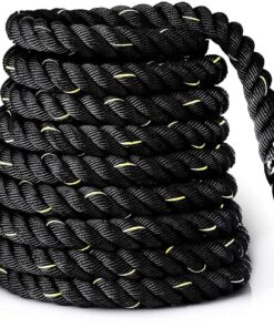 Heavy Battle Rope 9 Meter Battle Exercise Training Rope - Black-Yellow