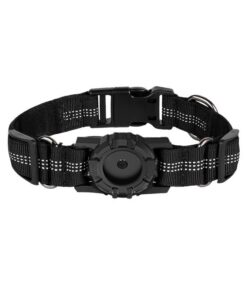 Heavy Duty Dog Collar with AirTag Holder - M