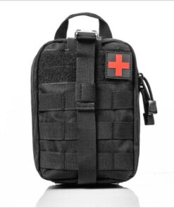 Heavy Duty Outdoor First Aid Tactical Bag Black - Rip Away Medical Bag