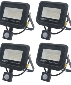 Hello Today Motion Sensor LED Flood Light 50W -4 Pack