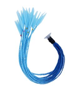 Helmet Pigtail Helmet Hair Decoration Punk Style Helmet Braids - Blue