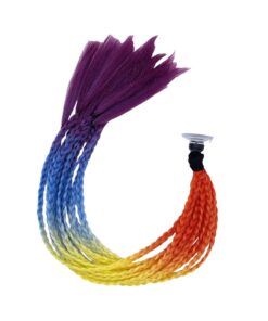 Helmet Pigtail Helmet Hair Decoration Punk Style Helmet Braids - Orange, Yellow