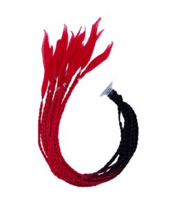 Helmet Pigtail Helmet Hair Decoration Punk Style Helmet Braids - Red, Black