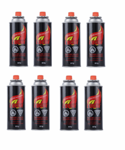 HEMCO Butane Gas Cartridge Gas Refill Canister For Outdoor BBQ Pack of 8