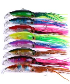 HENGJIA 8pc Squid Jigs 10cm, 16.6g Each