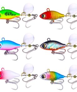 Hengjia Metal VIB Rotating Lure Size: 5.8cm 14g(6 Colors w/Tackle Box)